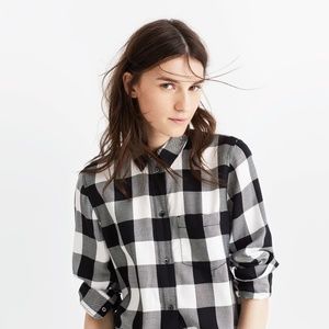 Madewell 'Ex Boyfriend' Buffalo Check Slim Shirt